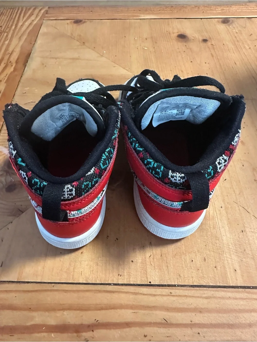 Jordan Kids' Black and White High-Top Sneakers Size 12C